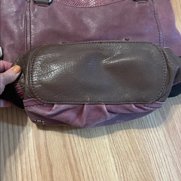 The Sak Purple and Brown Tote Leather  Bag - Picture 3 of 3